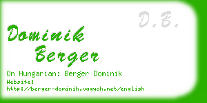 dominik berger business card